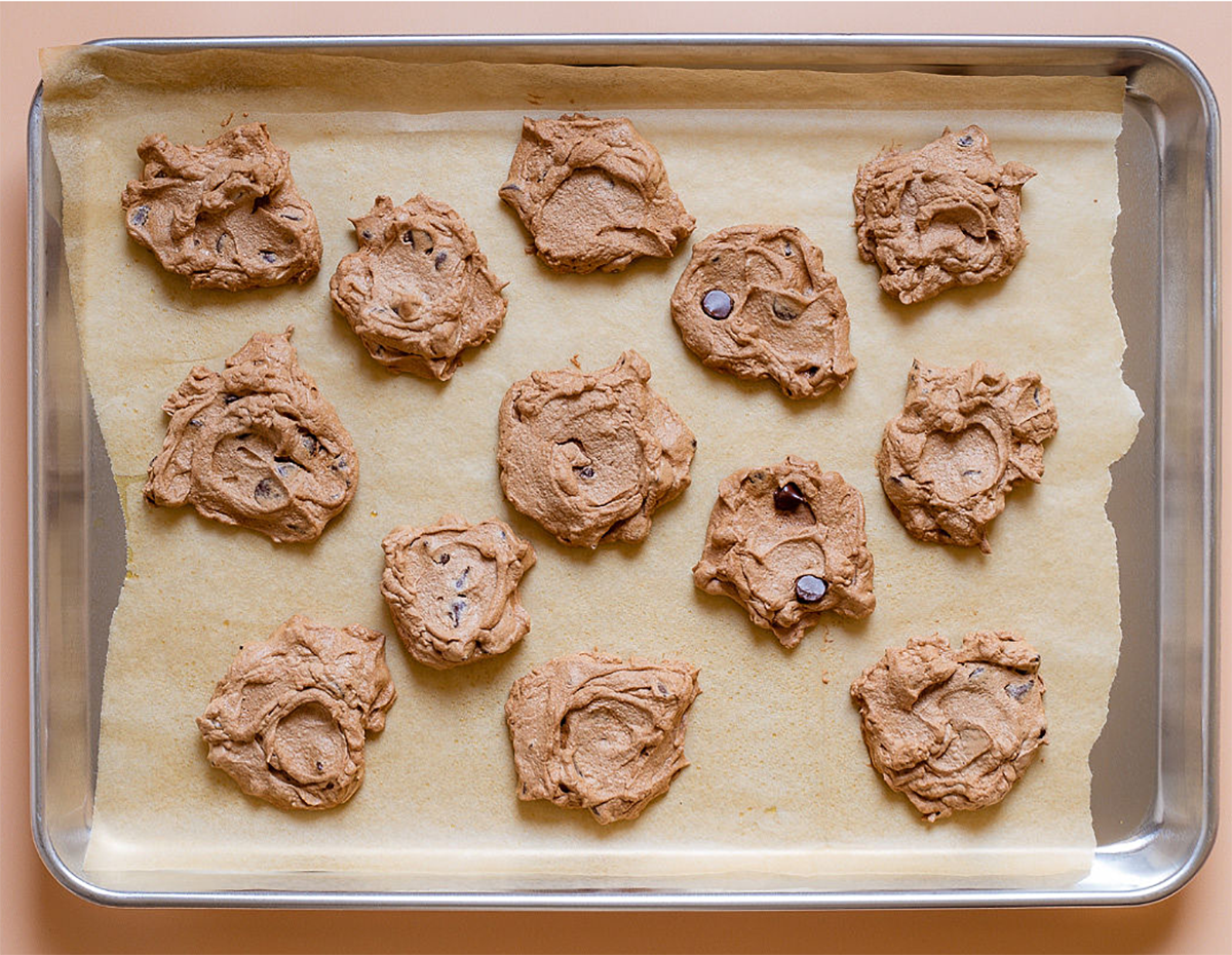 A fresh platter of chocolate chip puffs right out of the oven