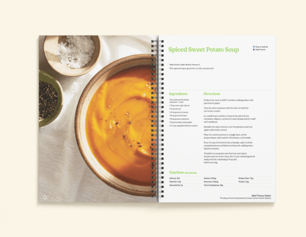 A spread from the Cancer Nutrition Consortium cookbook