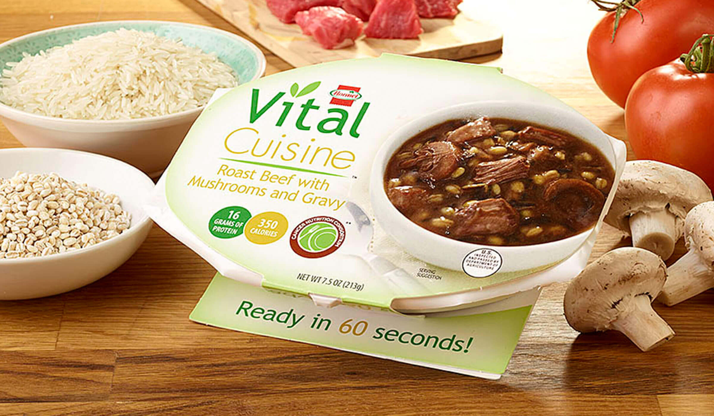 Vital Cuisine Roast Beef with Mushrooms meal