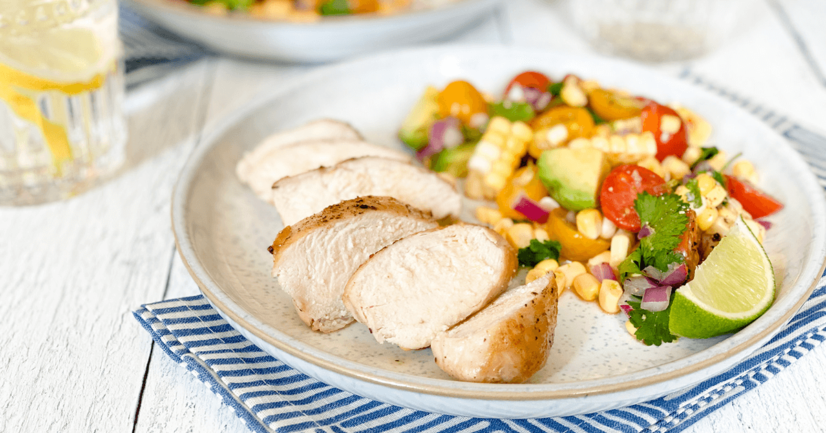 Grilled Chicken with Corn, Avocado & Tomato Salad - Cancer Nutrition Consortium