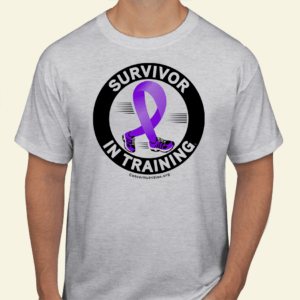 Light gray survivor in training t-shirts available in the CNC shop