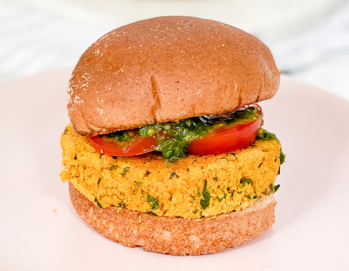 A middle eastern chick pea slider